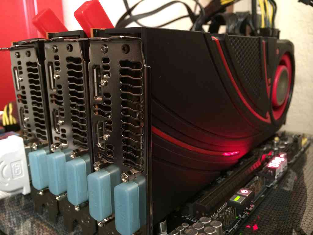 3 of the 4 AMD R9 290s used cryptocoin mining