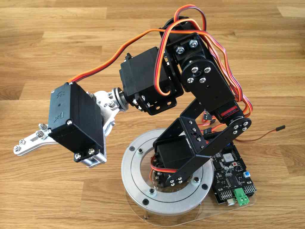 SainSmart rotational base integration with 6 servo robotic arm
